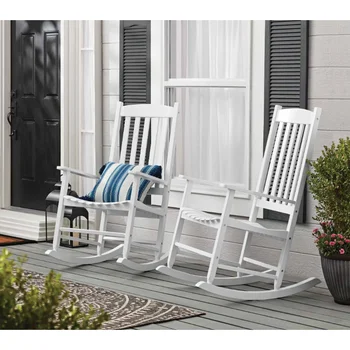 Улично дърво люлеещ се стол на верандата, бял цвят, устойчив на атмосферни влияния покритие, градински стол, градински мебели