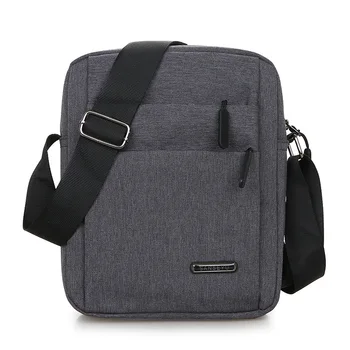 Чанта през рамо, мъжки однотонная чанта през рамо, ежедневни и модерна чанта в европейския и американския стил ретро