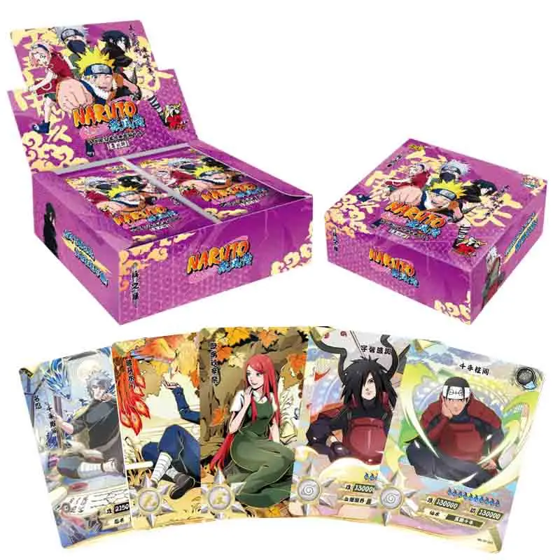 Търговия на едро с набор от картички за събиране на Наруто Оригиналния набор от картички за събиране Master Case Tier2 Kayou, пълен набор от редки сбирка картички CR