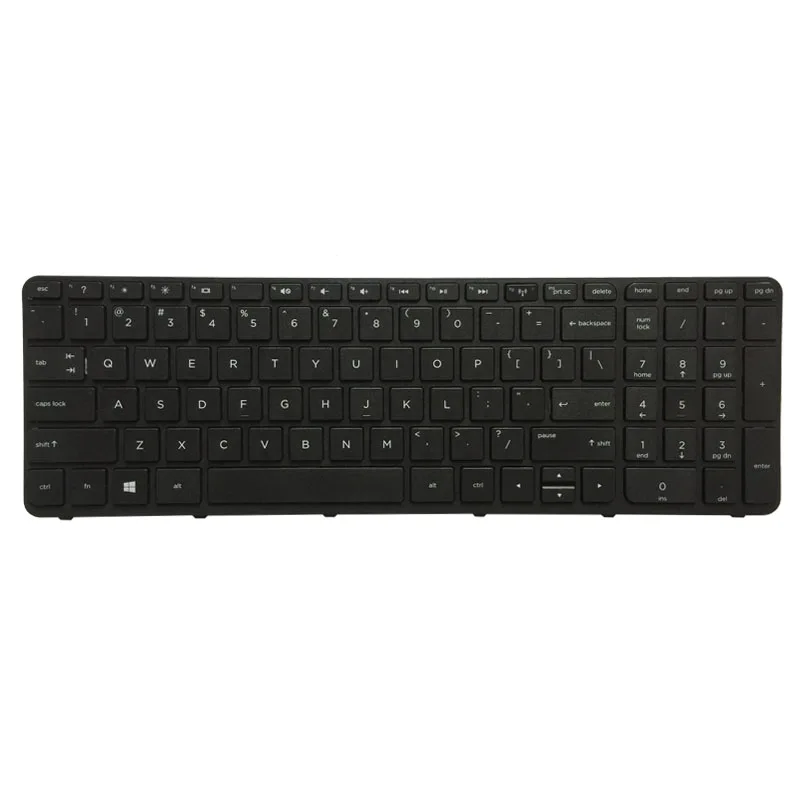 Клавиатура за лаптоп HP pavilion 15-N-15-E-15e strike eagle 15N 15T 15 t-N 15-N000 в n100 15 N200-E000 15-E100 бял/черен на цвят, с рамка