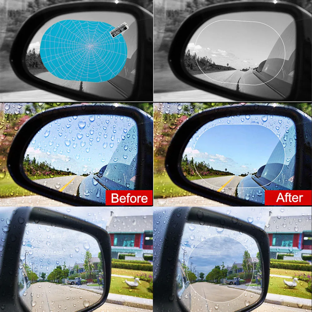 2x Автоматично Огледало за Обратно виждане Против Мъгла, Дъжд Водоустойчив Стикер за Suzuki Audi A4 B8 B6 VW Passat B5 B7 Skoda Octavia A5 A7