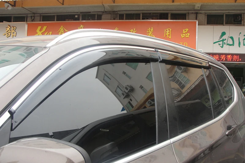 Автомобилни аксесоари Пластмасов външен козирка вентилационни завеси на прозореца защита от слънце и дъжд дефлектор 4 бр. за Dodge Caliber 2007 2008 2009 2012
