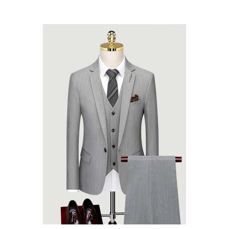 Сшитое поръчкови сватбена рокля на булката, сако, панталон, бизнес класически панталони от висок клас SA04-45599