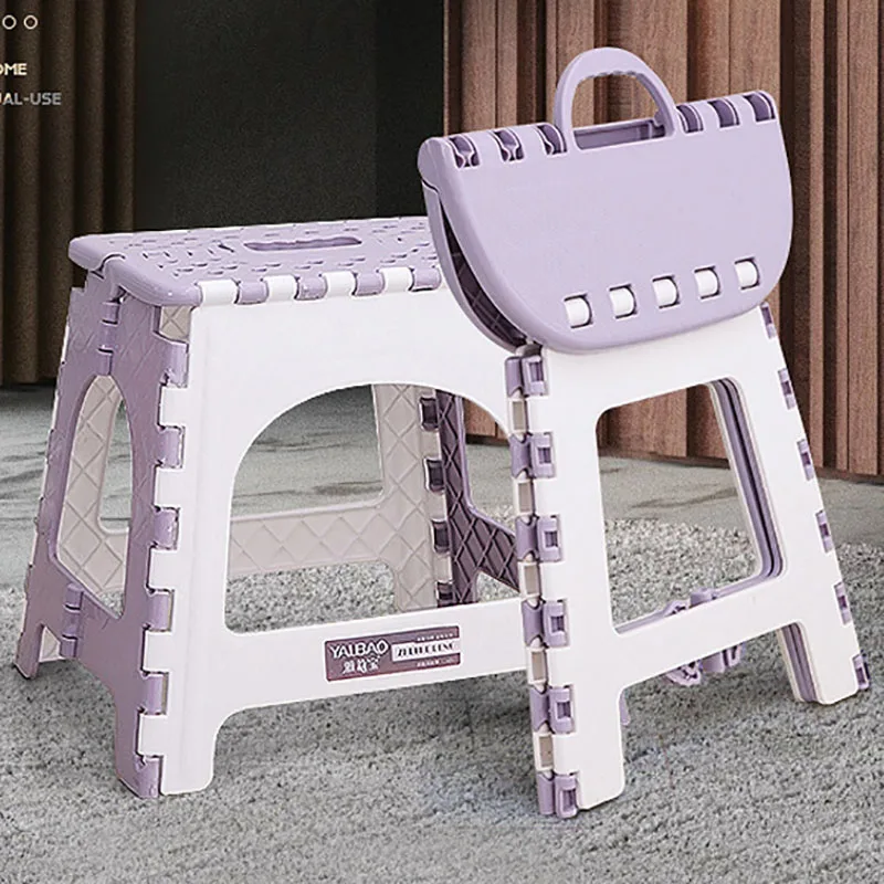 Портативен сгъваем стол Многофункционален Походный риболовен сгъваем стол Пластмасов цветна детска табуретка стремянка